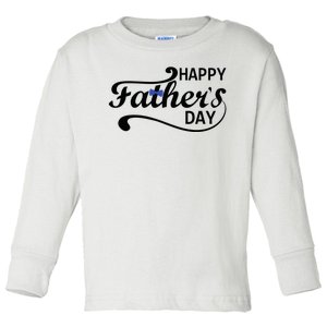 Happy Fathers Day Cute Dad Gift Toddler Long Sleeve Shirt