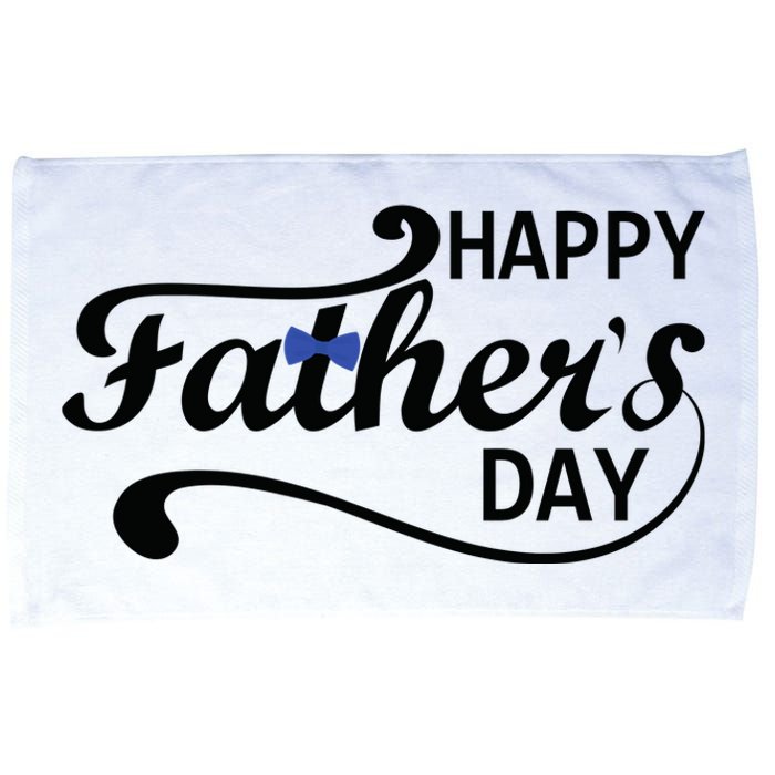 Happy Fathers Day Cute Dad Gift Microfiber Hand Towel