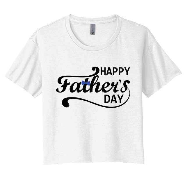 Happy Fathers Day Cute Dad Gift Crop Top