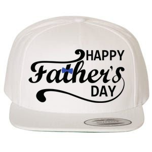 Happy Fathers Day Cute Dad Gift Wool Snapback Cap