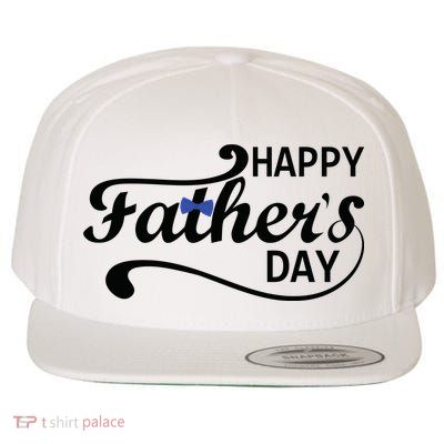 Happy Fathers Day Cute Dad Gift Wool Snapback Cap