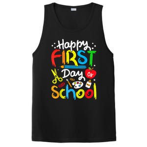 Happy First Day Of School Teachers Students Back To School PosiCharge Competitor Tank