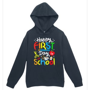 Happy First Day Of School Teachers Students Back To School Urban Pullover Hoodie