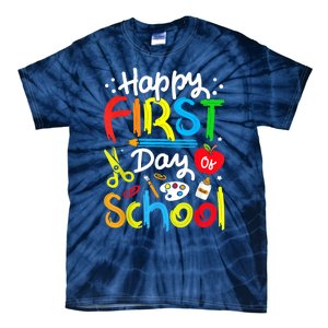 Happy First Day Of School Teachers Students Back To School Tie-Dye T-Shirt