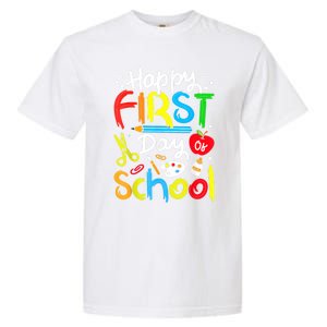 Happy First Day Of School Teachers Students Back To School Garment-Dyed Heavyweight T-Shirt