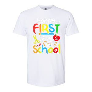 Happy First Day Of School Teachers Students Back To School Softstyle CVC T-Shirt