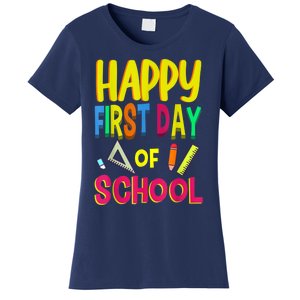 Happy First Day Of School Back To School Student Teacher Women's T-Shirt