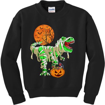 Halloween For Dinosaur T Rex Mummy Pumpkin Kids Sweatshirt