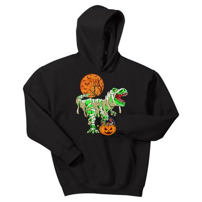 Halloween For Dinosaur T Rex Mummy Pumpkin Kids Hoodie