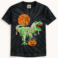 Halloween For Dinosaur T Rex Mummy Pumpkin Kids Tie-Dye T-Shirt