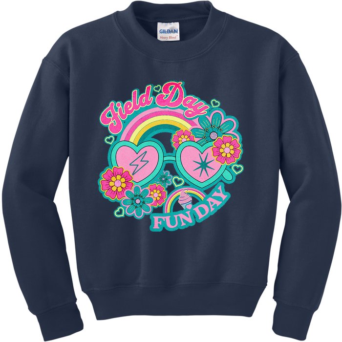 Hippie Field Day Fun Day For Teachers Field Day 2024 Kids Sweatshirt