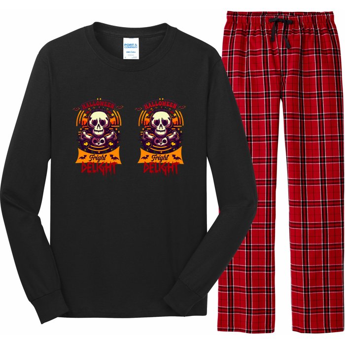 Halloween Fright Delight Graphic Long Sleeve Pajama Set