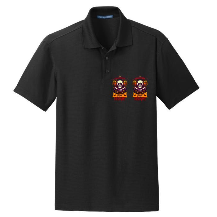 Halloween Fright Delight Graphic Dry Zone Grid Polo