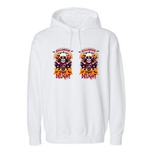 Halloween Fright Delight Graphic Garment-Dyed Fleece Hoodie