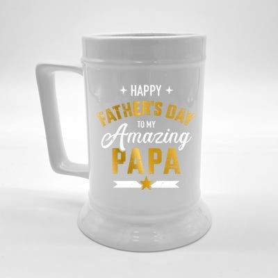 Happy Father's Day For My Amazing Papa From Son Or Daughter Great Gift Beer Stein