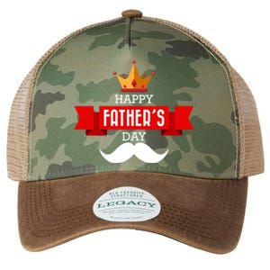 Happy Father's Day Crown Mustache Legacy Tie Dye Trucker Hat