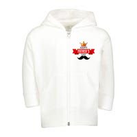 Happy Father's Day Crown Mustache Toddler Zip Fleece Hoodie