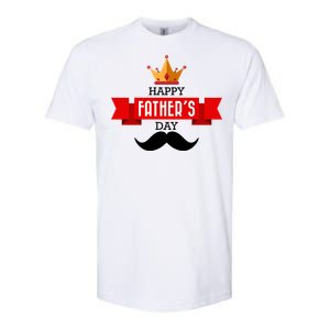 Happy Father's Day Crown Mustache Softstyle CVC T-Shirt