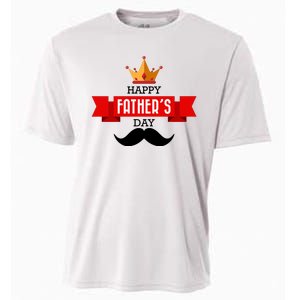 Happy Father's Day Crown Mustache Cooling Performance Crew T-Shirt