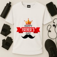 Happy Father's Day Crown Mustache Cooling Performance Crew T-Shirt