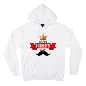 Happy Father's Day Crown Mustache Hoodie