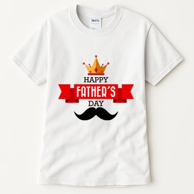 Happy Father's Day Crown Mustache Tall T-Shirt