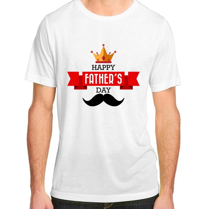 Happy Father's Day Crown Mustache Adult ChromaSoft Performance T-Shirt