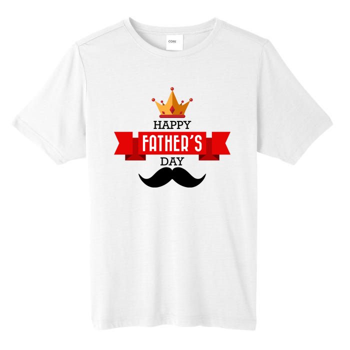 Happy Father's Day Crown Mustache Tall Fusion ChromaSoft Performance T-Shirt