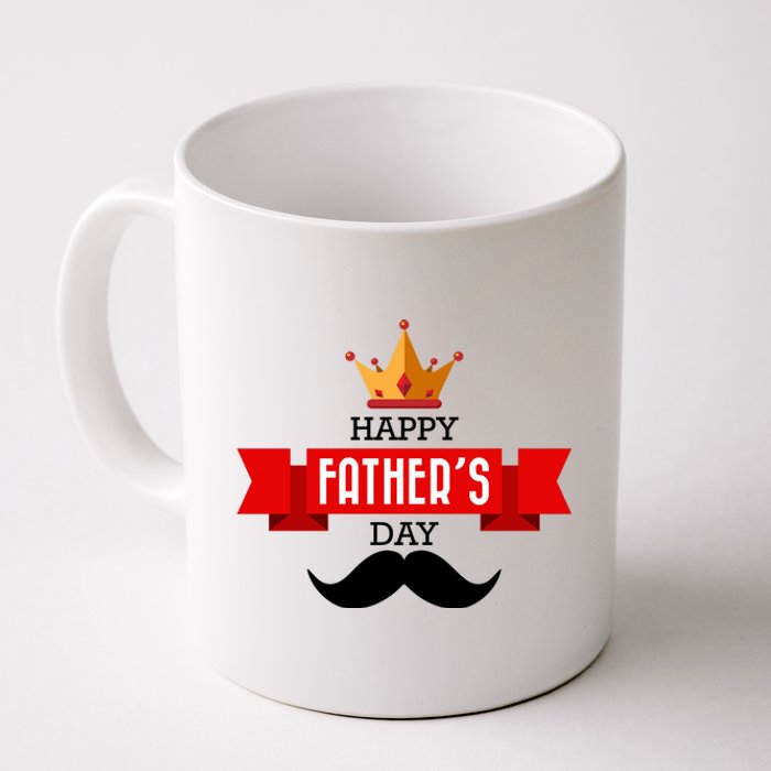 Happy Father's Day Crown Mustache Coffee Mug