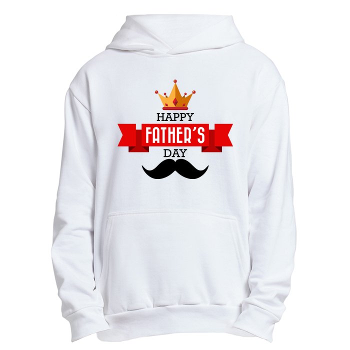 Happy Father's Day Crown Mustache Urban Pullover Hoodie