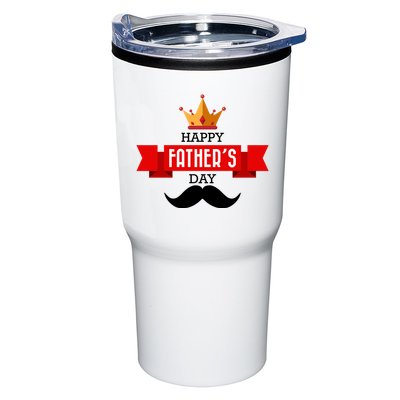Happy Father's Day Crown Mustache Tumbler