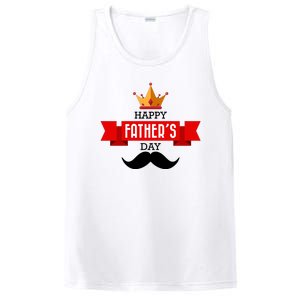 Happy Father's Day Crown Mustache PosiCharge Competitor Tank