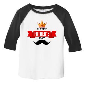 Happy Father's Day Crown Mustache Toddler Fine Jersey T-Shirt