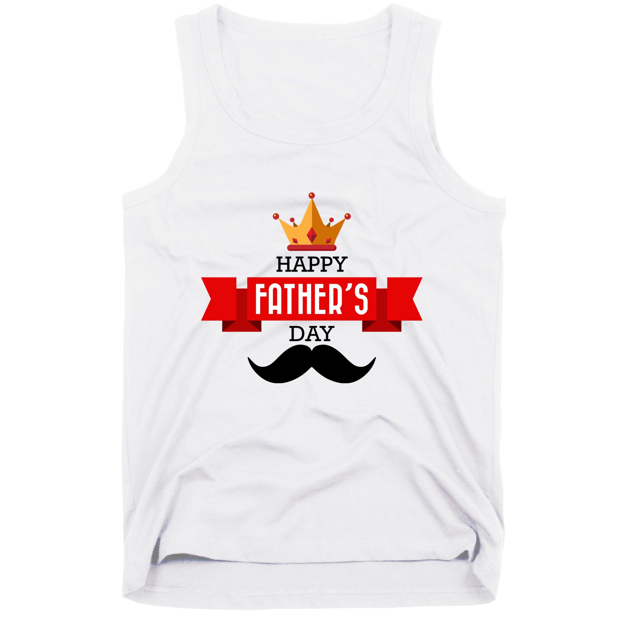 Happy Father's Day Crown Mustache Tank Top