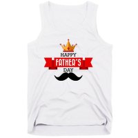 Happy Father's Day Crown Mustache Tank Top