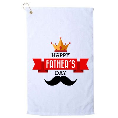Happy Father's Day Crown Mustache Golf Towel