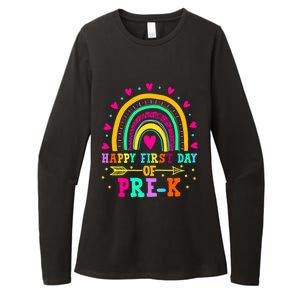 Happy First Day Of PreK Rainbow Heart Teacher Students Gift Womens CVC Long Sleeve Shirt