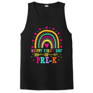 Happy First Day Of PreK Rainbow Heart Teacher Students Gift PosiCharge Competitor Tank