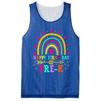 Happy First Day Of PreK Rainbow Heart Teacher Students Gift Mesh Reversible Basketball Jersey Tank