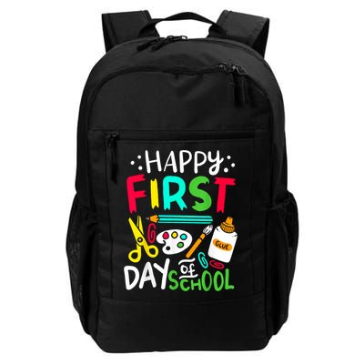 Happy First Day Of School Teacher Back To School Student Backpack