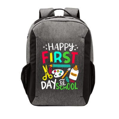 Happy First Day Of School Teacher Back To School Student Vector Backpack