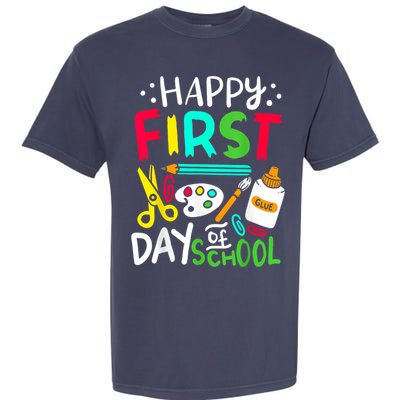 Happy First Day Of School Teacher Back To School Student Garment-Dyed Heavyweight T-Shirt