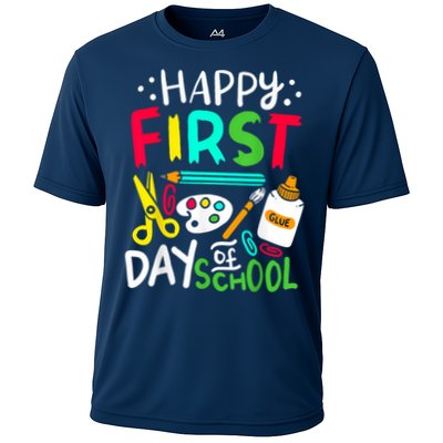Happy First Day Of School Teacher Back To School Student Performance Shirt