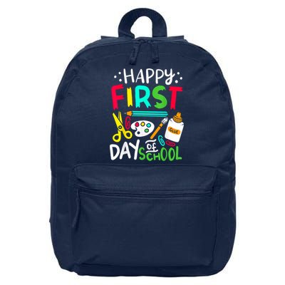 Happy First Day Of School Teacher Back To School Student 16 in Basic Backpack