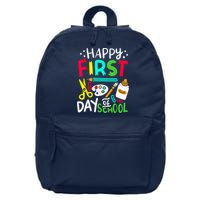 Happy First Day Of School Teacher Back To School Student 16 in Basic Backpack
