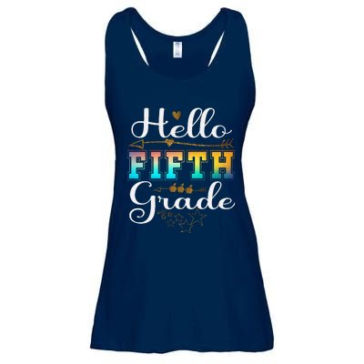 Hello First Day Of 5th Grade Team Hello Fifth Grade Squad Ladies Essential Flowy Tank