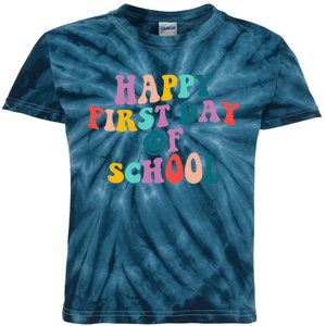 Happy First Day Of School Teacher Welcome Back To School Kids Tie-Dye T-Shirt