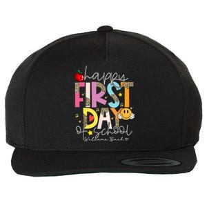 Happy First Day Of School Welcome Back To School Teachers Gift Wool Snapback Cap