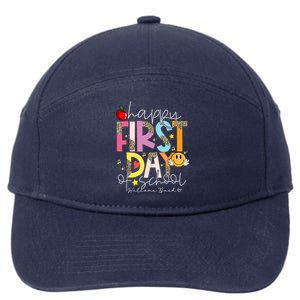 Happy First Day Of School Welcome Back To School Teachers Gift 7-Panel Snapback Hat