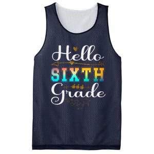 Hello First Day Of 6th Grade Team Hello Sixth Grade Squad Mesh Reversible Basketball Jersey Tank